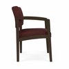 Lesro Lenox Wood Guest Chair Wood Frame, Mocha, RF Nebbiolo Upholstery LW1101